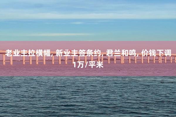老业主拉横幅, 新业主签条约, 君兰和鸣, 价钱下调1万/平米