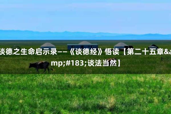 谈德之生命启示录——《谈德经》悟读【第二十五章&#183;谈法当然】